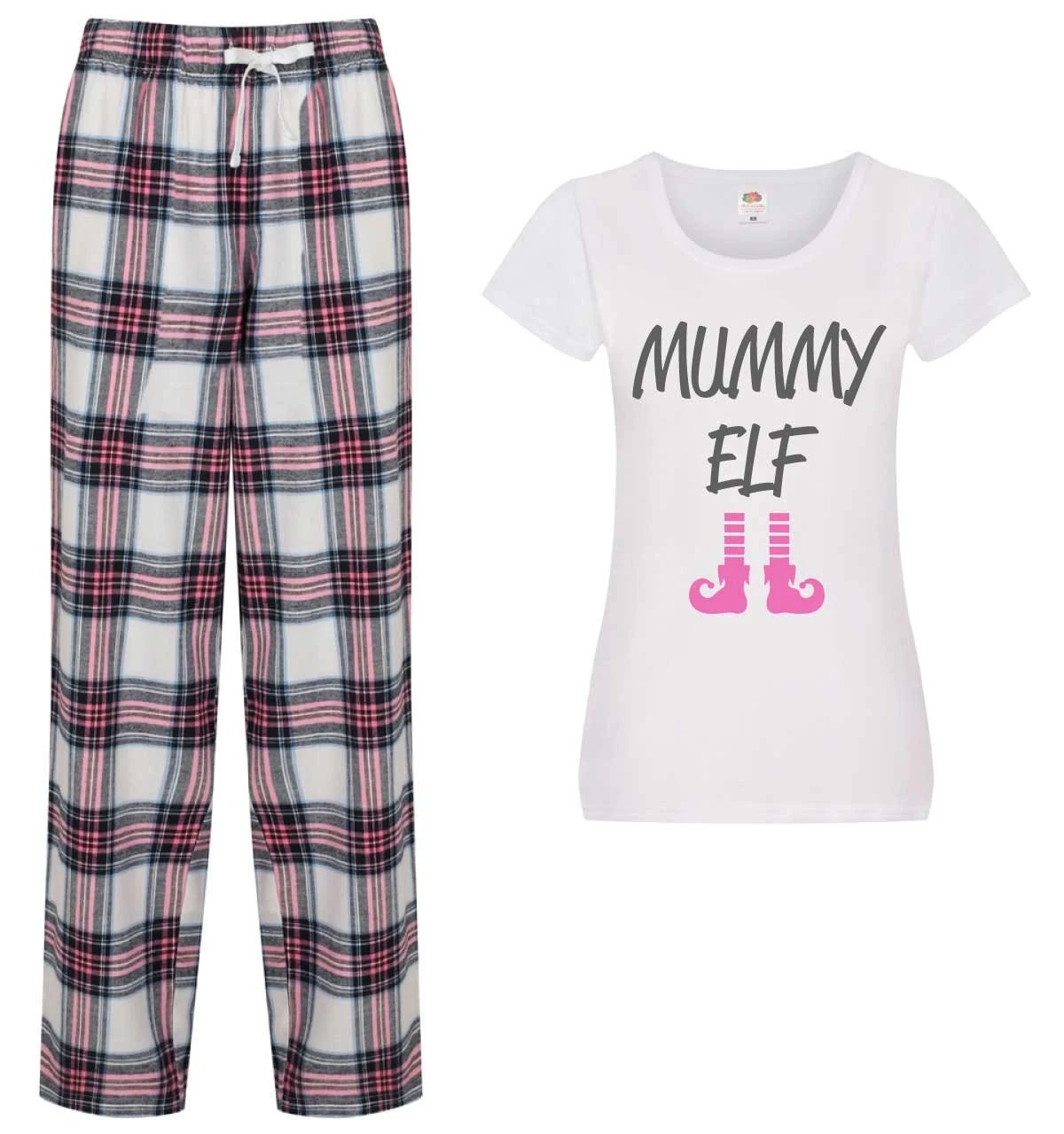 Ladies Christmas Pyjamas Mummy Elf PJ's Pyjamas Trousers 5 Ladies Christmas Pyjamas Mummy Elf PJ's Pyjamas Trousers - Image 3