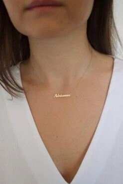 14k Solid Gold Name Necklace , Personalized Name Necklace , Gold Name Necklace , Personalized Jewelry , Personalized Gift , Christmas Gift