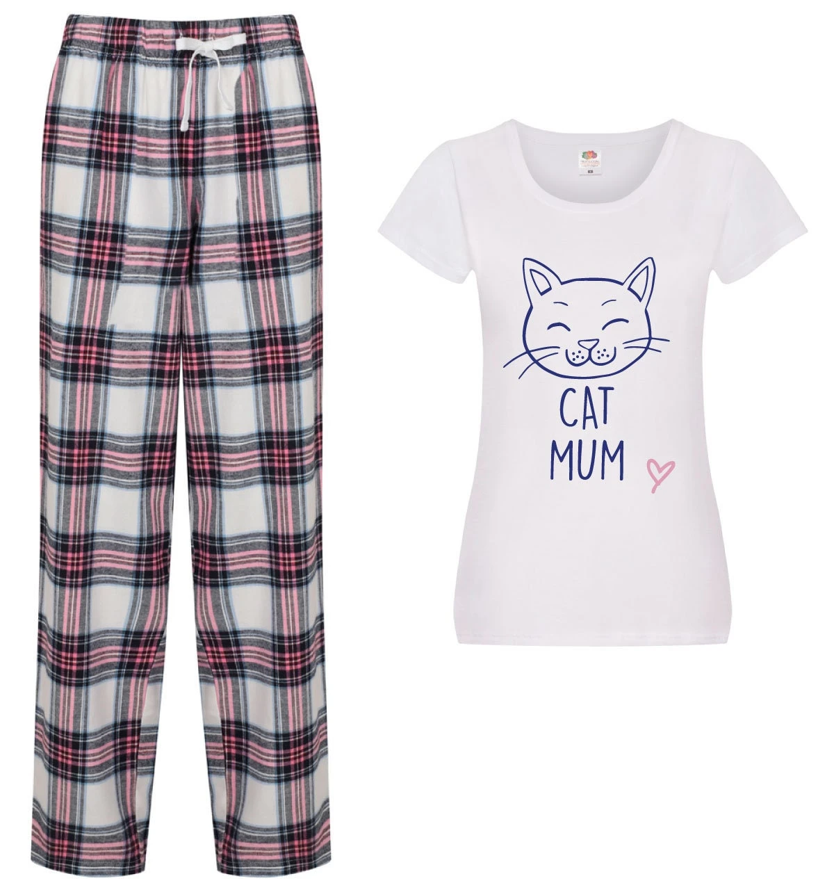Cat Mum PJ's Pyjamas Tartan Pants Pajamas Mother Day Christmas Gift 5 Cat Mum PJ's Pyjamas Tartan Pants Pajamas Mother Day Christmas Gift - Image 3
