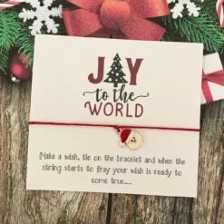 Set 6 Christmas Card Wish String Gift Vintage Wreath Choice Of Charm Bracelet Y60 WHITE 13 Set 6 Christmas Card Wish String Gift Vintage Wreath Choice Of Charm Bracelet Y60 WHITE -Jewellery Paradise il fullxfull.2079986069 83j7