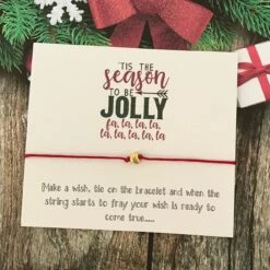 Set 6 Christmas Card Wish String Gift Vintage Wreath Choice Of Charm Bracelet Y60 WHITE 15 Set 6 Christmas Card Wish String Gift Vintage Wreath Choice Of Charm Bracelet Y60 WHITE -Jewellery Paradise il fullxfull.2079988117 qfhq