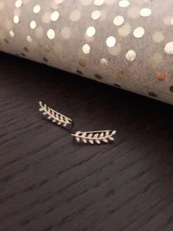 Gold Plated Earrings Lobe Contour Ear Wheat Ear Zirconium Ear Cuff Christmas Gift For Woman Gift For Woman