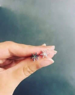 Stainless Steel / Christmas Earrings / Deer Earrings / Snowflake Steel Earrings /Minimal Earrings / Minimal Jewelry / Christmas Gift