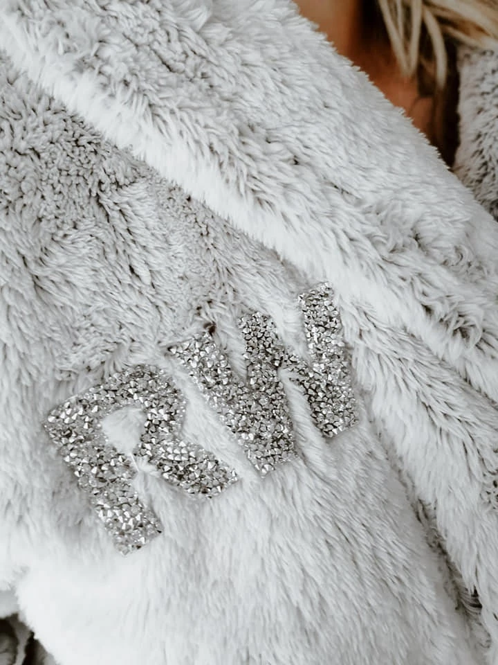 Personalised Grey Fluffy Dressing Gown For Her Christmas Gift For Her Christmas Pyjamas Bridesmaid Robe Personalised Dressing Gown Womens 4 Personalised Grey Fluffy Dressing Gown For Her Christmas Gift For Her Christmas Pyjamas Bridesmaid Robe Personalised Dressing Gown Womens - Image 2