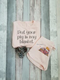 Put Your Pig In My Blanket Loungeset Pyjamas, Cute Christmas PJS, Women's Christmas Pyjamas, Funny Christmas PJs, Xmas Pyjamas