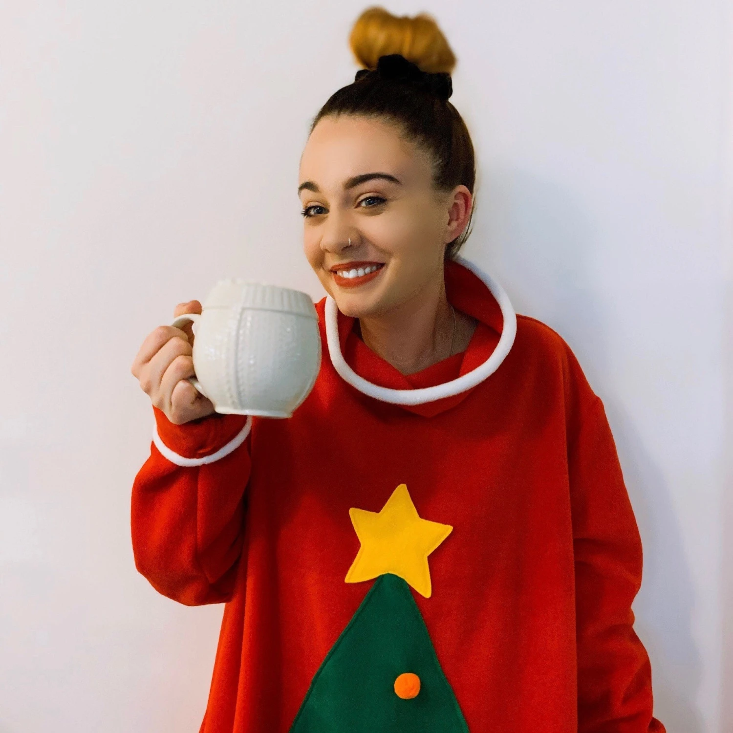 Christmas Jumper - Ugly Christmas Jumper Wearable Blanket- Dressing Gown- House Coat - Changing Robe - Oversized Jumper- Snuggly Robe 6 Christmas Jumper - Ugly Christmas Jumper Wearable Blanket- Dressing Gown- House Coat - Changing Robe - Oversized Jumper- Snuggly Robe - Image 4