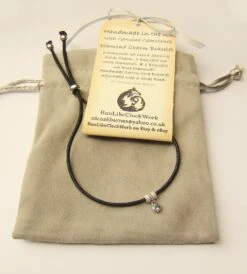 Black Diamond Bracelet, Solitaire Men's Diamond Charm Simple Genuine Diamond, Satin Cord Sterling Silver Christmas Gift For Him Idea Husband 21 Black Diamond Bracelet, Solitaire Men's Diamond Charm Simple Genuine Diamond, Satin Cord Sterling Silver Christmas Gift For Him Idea Husband -Jewellery Paradise il fullxfull.2150848753 c0of