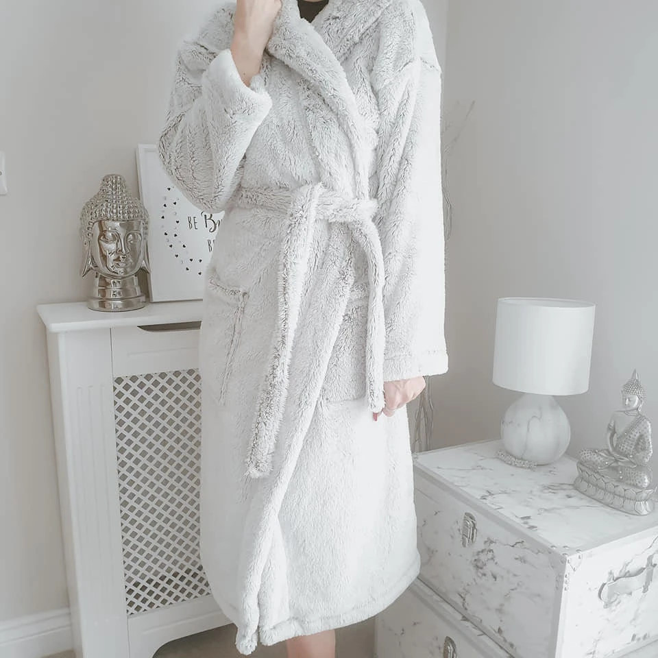 Personalised Grey Fluffy Dressing Gown For Her Christmas Gift For Her Christmas Pyjamas Bridesmaid Robe Personalised Dressing Gown Womens 7 Personalised Grey Fluffy Dressing Gown For Her Christmas Gift For Her Christmas Pyjamas Bridesmaid Robe Personalised Dressing Gown Womens - Image 5