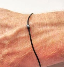 Black Diamond Bracelet, Solitaire Men's Diamond Charm Simple Genuine Diamond, Satin Cord Sterling Silver Christmas Gift For Him Idea Husband