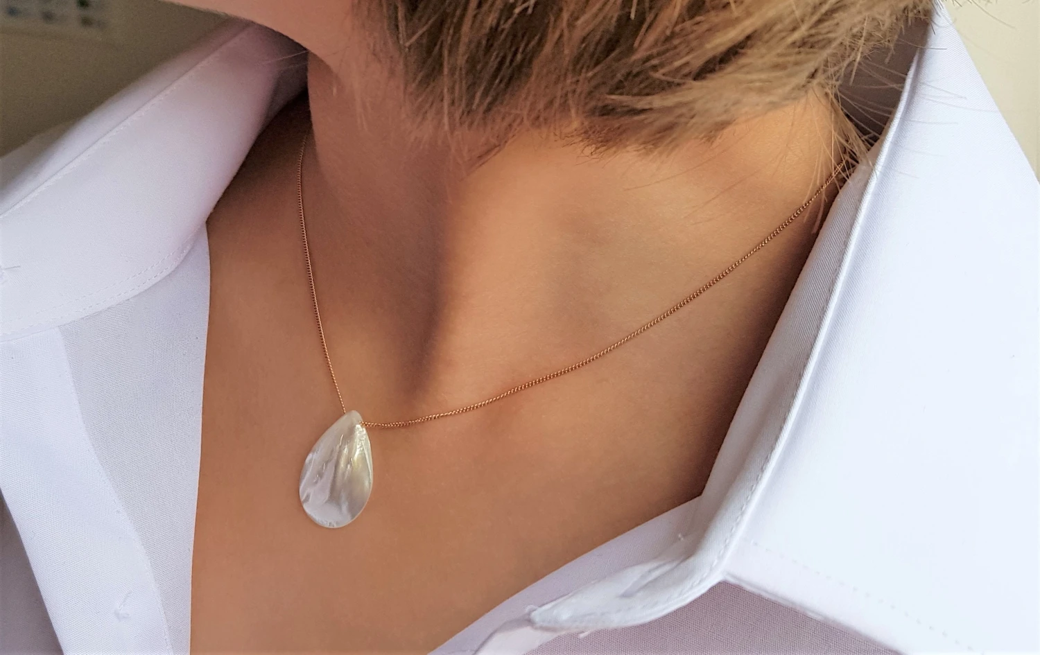 Dainty Rose Gold Filled Necklace Choker Seashell Teardrop Pendant White Christmas Gift. For Her. Boho Art Deco. Womens Accessories Jewelry 3 Dainty Rose Gold Filled Necklace Choker Seashell Teardrop Pendant White Christmas Gift. For Her. Boho Art Deco. Womens Accessories Jewelry