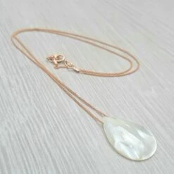 Dainty Rose Gold Filled Necklace Choker Seashell Teardrop Pendant White Christmas Gift. For Her. Boho Art Deco. Womens Accessories Jewelry 16 Dainty Rose Gold Filled Necklace Choker Seashell Teardrop Pendant White Christmas Gift. For Her. Boho Art Deco. Womens Accessories Jewelry -Jewellery Paradise il fullxfull.2441516811 pwdh