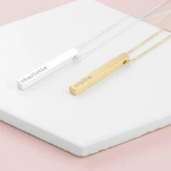 Personalised Vertical Bar Necklace- Engraved Necklace - Birthday Gift - For Her - Valentines Gift - Daughter Gift - Christmas - Bar Necklace 7 Personalised Vertical Bar Necklace- Engraved Necklace - Birthday Gift - For Her - Valentines Gift - Daughter Gift - Christmas - Bar Necklace -Jewellery Paradise il fullxfull.2518333053 s5lx