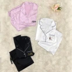 Ladies Premium Satin Night Suit Pyjama Set Personalised Bridesmaid Bridal Shower, Christmas Gift, Christmas Pjs 15 Ladies Premium Satin Night Suit Pyjama Set Personalised Bridesmaid Bridal Shower, Christmas Gift, Christmas Pjs -Jewellery Paradise il fullxfull.2556031976 3xlz