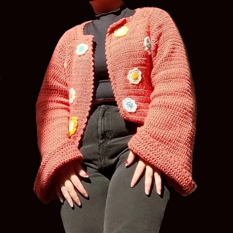 Made To Order Crochet Cardigan Knitted Cardigan Hand Made Flower Girl Pattern Cardigan Halloween Christmas Gift Wool Hippy Festival Clothes 3 Made To Order Crochet Cardigan Knitted Cardigan Hand Made Flower Girl Pattern Cardigan Halloween Christmas Gift Wool Hippy Festival Clothes