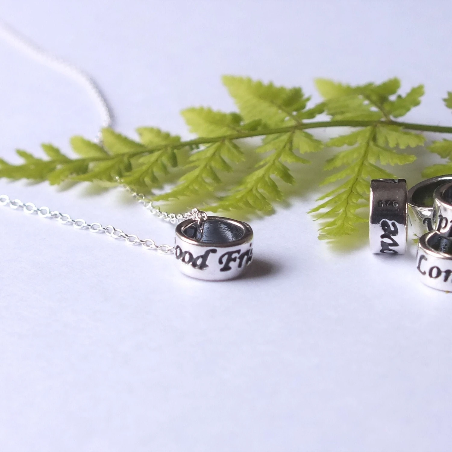 Sterling Silver, Personalised Necklace, Hand Stamped, Best Friends Gifts , Christmas Gift For Friend, Personalised Silver Gift, Best Friends 7 Sterling Silver, Personalised Necklace, Hand Stamped, Best Friends Gifts , Christmas Gift For Friend, Personalised Silver Gift, Best Friends - Image 5