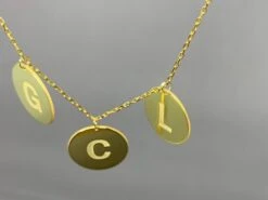 Princess Kate Initial Necklace, Gold Coin Initials, Disc Initial Necklace , Gold Initial Necklace, Christmas Gifts, Birthday, Gold Initials -Jewellery Paradise il fullxfull.2564962712 ls0y 1