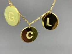Princess Kate Initial Necklace, Gold Coin Initials, Disc Initial Necklace , Gold Initial Necklace, Christmas Gifts, Birthday, Gold Initials -Jewellery Paradise il fullxfull.2564963570 fvhb 1