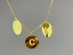 Princess Kate Initial Necklace, Gold Coin Initials, Disc Initial Necklace , Gold Initial Necklace, Christmas Gifts, Birthday, Gold Initials -Jewellery Paradise il fullxfull.2564964726 3wg4 1