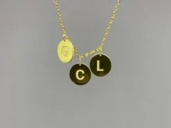 Princess Kate Initial Necklace, Gold Coin Initials, Disc Initial Necklace , Gold Initial Necklace, Christmas Gifts, Birthday, Gold Initials -Jewellery Paradise il fullxfull.2564965118 87hq 1