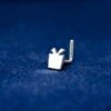 Christmas Gift Hand Cut Sterling Silver Nose Stud. Christmas Gift. Tiny Christmas Nose Stud. Unique Nose Piercing. L-shape Post. -Jewellery Paradise il fullxfull.2577902094 q8mx