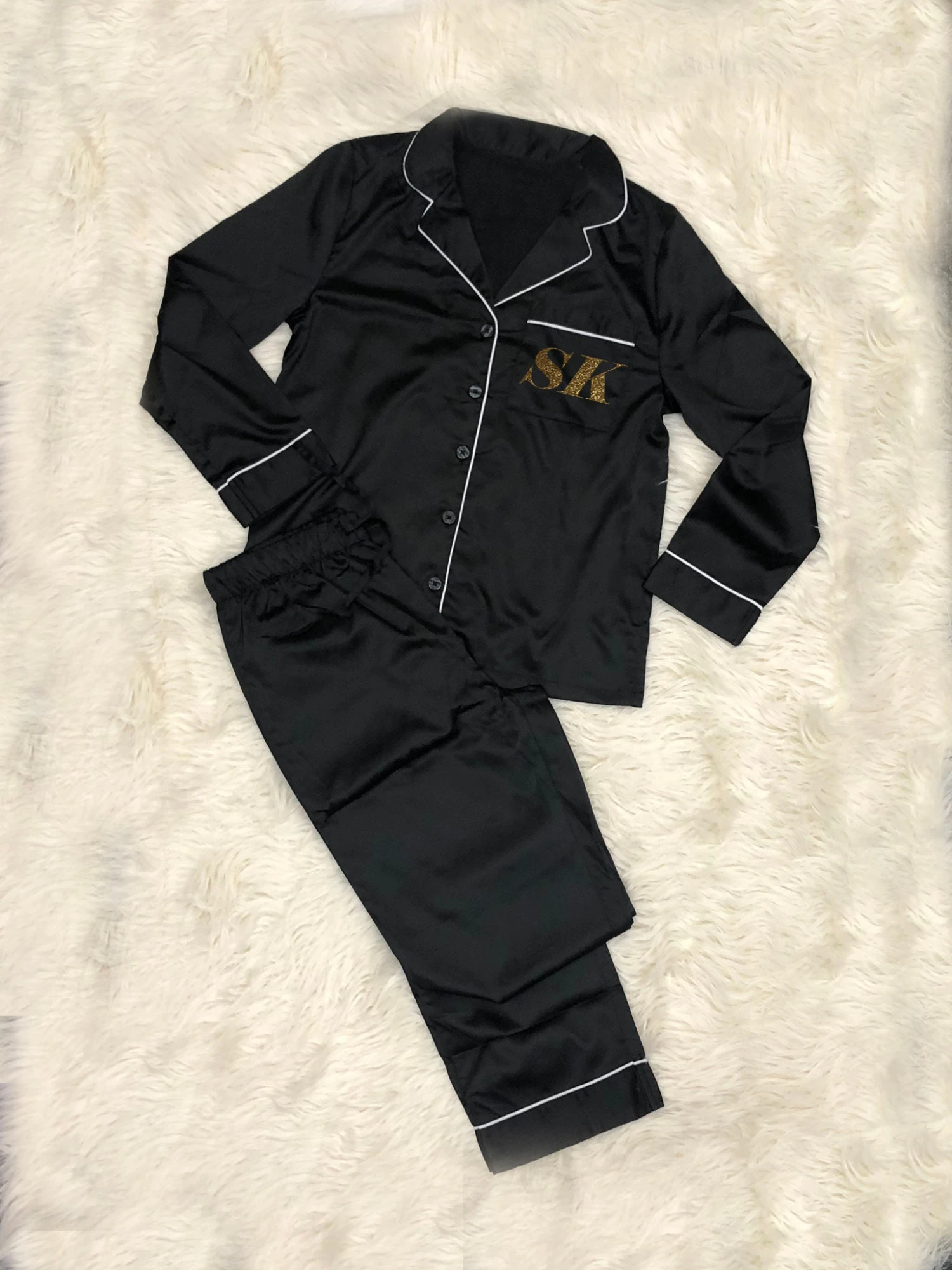 Ladies Premium Satin Night Suit Pyjama Set Personalised Bridesmaid Bridal Shower, Christmas Gift, Christmas Pjs 8 Ladies Premium Satin Night Suit Pyjama Set Personalised Bridesmaid Bridal Shower, Christmas Gift, Christmas Pjs - Image 6