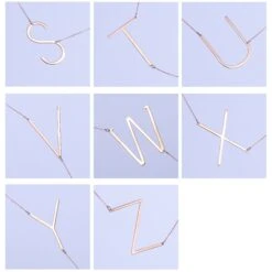 Engraved Necklace, Personalised Large Initial Sideways Necklace, Large Icon Necklace, Gold Letter Necklace, Christmas Gifts, Christmas Gifts -Jewellery Paradise il fullxfull.2612526750 uewm