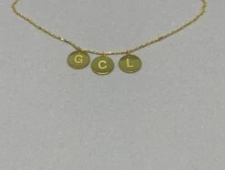 Initial Necklace Kate Middleton, Inspired, Gold Coin Initials, Initial Necklace , Gold Initial Necklace, Christmas Gifts, Birthday Gift -Jewellery Paradise il fullxfull.2612612497 j45m