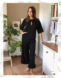 Wide Leg Trousers•Elastic Waist•Loungewear Culottes•Lounge Bottoms•Leisurewear•Comfy Pants•Unique Gift•Handmade•Christmas Gift•Christmas2020 -Jewellery Paradise il fullxfull.2613164452 bygd
