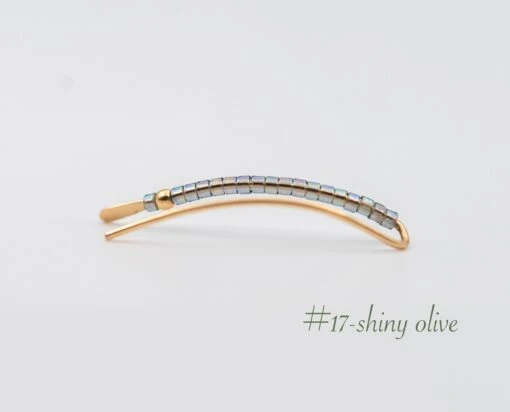 Shiny Ear Climber Earrings, Gold Ear Jackets, Olive Ear Climber, GoldBar Earrings, BeadedEarring, Everyday Earrings, Christmas Sale -Jewellery Paradise il fullxfull.2625809148 a7l6