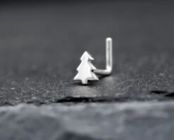 Christmas Tree Hand Cut Sterling Silver Nose Stud. Christmas Gift. Tiny Christmas Nose Stud. Unique Christmas Nose Piercing. L-shape Post. 17 Christmas Tree Hand Cut Sterling Silver Nose Stud. Christmas Gift. Tiny Christmas Nose Stud. Unique Christmas Nose Piercing. L-shape Post. -Jewellery Paradise il fullxfull.2627240919 1n8o