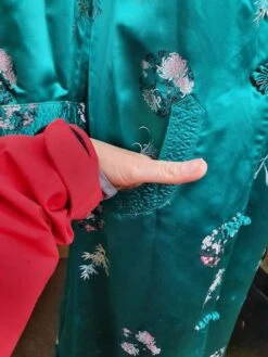 Stunning 1960s 70s Green Satin Oriental Style Jacket Perfect For Christmas Really Gorgeous Colour -Jewellery Paradise il fullxfull.2644725712 1psb