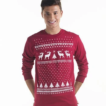 Mens / Festive / Christmas / Christmas Jumper Style Tee / Christmas T-shirt / Christmas Tshirt / Reindeer / Long Sleeved / Gift For Him 3 Mens / Festive / Christmas / Christmas Jumper Style Tee / Christmas T-shirt / Christmas Tshirt / Reindeer / Long Sleeved / Gift For Him