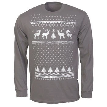 Mens / Festive / Christmas / Christmas Jumper Style Tee / Christmas T-shirt / Christmas Tshirt / Reindeer / Long Sleeved / Gift For Him 6 Mens / Festive / Christmas / Christmas Jumper Style Tee / Christmas T-shirt / Christmas Tshirt / Reindeer / Long Sleeved / Gift For Him - Image 4