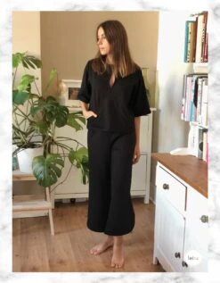 Wide Leg Trousers•Elastic Waist•Loungewear Culottes•Lounge Bottoms•Leisurewear•Comfy Pants•Unique Gift•Handmade•Christmas Gift•Christmas2020 -Jewellery Paradise il fullxfull.2660824069 4b2w