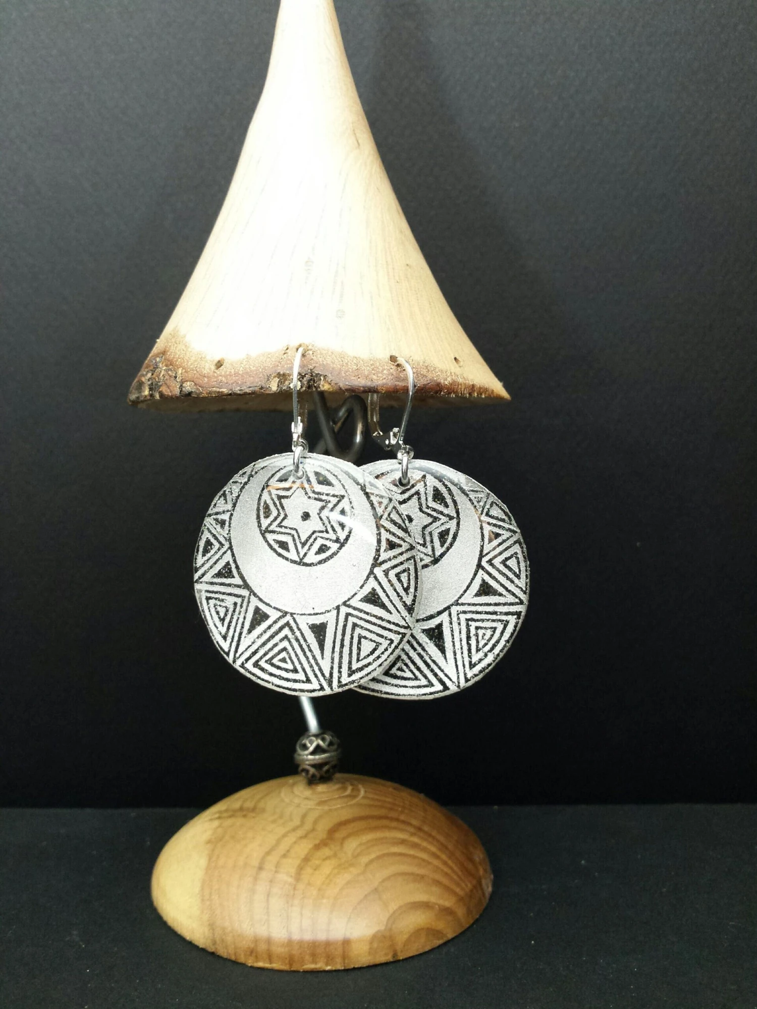 Natural Sand Earrings And Christmas Ecadeau Silver Leaves 3 Natural Sand Earrings And Christmas Ecadeau Silver Leaves