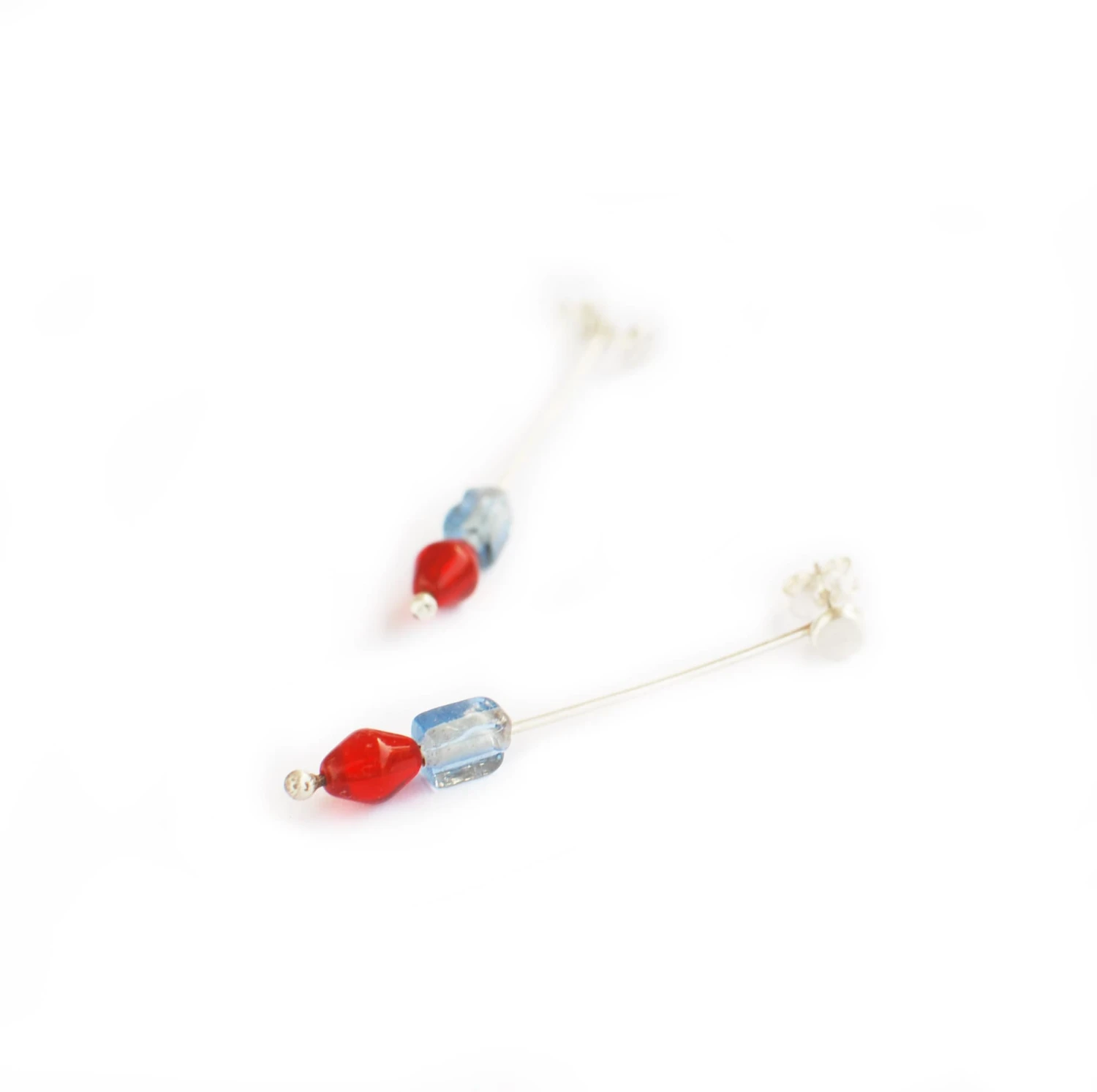 Beaded Long Dangle Ear Jackets, Sterling Silver Earrings, Front And Back Earrings, Ear Jackets Set, Christmas Gift 7 Beaded Long Dangle Ear Jackets, Sterling Silver Earrings, Front And Back Earrings, Ear Jackets Set, Christmas Gift - Image 5