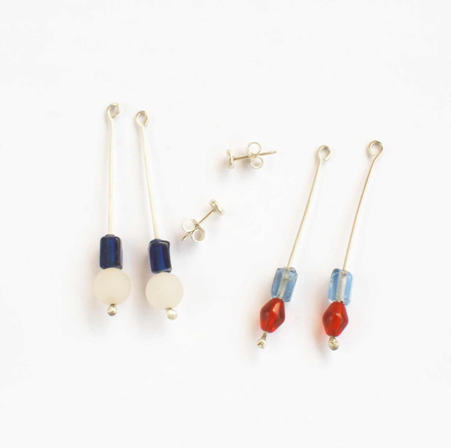 Beaded Long Dangle Ear Jackets, Sterling Silver Earrings, Front And Back Earrings, Ear Jackets Set, Christmas Gift 9 Beaded Long Dangle Ear Jackets, Sterling Silver Earrings, Front And Back Earrings, Ear Jackets Set, Christmas Gift - Image 7