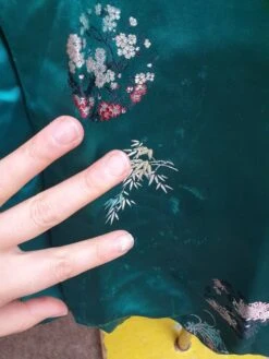 Stunning 1960s 70s Green Satin Oriental Style Jacket Perfect For Christmas Really Gorgeous Colour -Jewellery Paradise il fullxfull.2692387767 jhuy