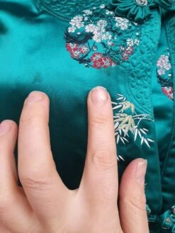 Stunning 1960s 70s Green Satin Oriental Style Jacket Perfect For Christmas Really Gorgeous Colour -Jewellery Paradise il fullxfull.2692388185 ct6o