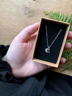 Crescent Moon & Initial Sterling Silver Necklace, 18” Chain, Christmas Gift, Christmas Present, Stocking Filler, Necklace, Personalised Gift -Jewellery Paradise il fullxfull.2711362608 3bb1