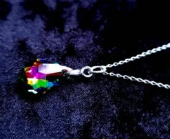 Genuine Crystal Necklace. Vitrail Medium Pendant On 925 Sterling Silver Chain. Handcrafted. Birthday/Christmas/Eid/Mothers Day Gift 13 Genuine Crystal Necklace. Vitrail Medium Pendant On 925 Sterling Silver Chain. Handcrafted. Birthday/Christmas/Eid/Mothers Day Gift -Jewellery Paradise il fullxfull.2717951770 aerk