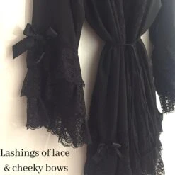 Gorgeous Negligee Set! Christmas Gift For Her - Black Nightgown - Frilly Sleeves - Bridal Gown - Loungewear - Romantic Honeymoon Lingerie 11 Gorgeous Negligee Set! Christmas Gift For Her - Black Nightgown - Frilly Sleeves - Bridal Gown - Loungewear - Romantic Honeymoon Lingerie -Jewellery Paradise il fullxfull.2721226679 4sbb