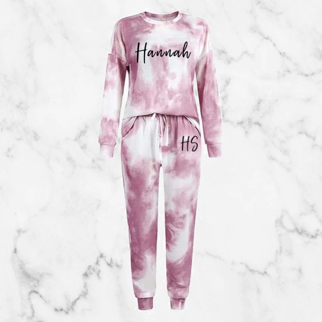 Ladies Tie Dye Loungewear, Personalised Tie Dye, Womens Tie Dye, Twinning Outfits, Womens Sweater, Tie Dye Tracksuit, Christmas Gift For Her 4 Ladies Tie Dye Loungewear, Personalised Tie Dye, Womens Tie Dye, Twinning Outfits, Womens Sweater, Tie Dye Tracksuit, Christmas Gift For Her - Image 2