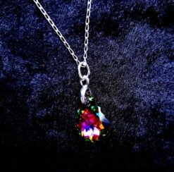 Genuine Crystal Necklace. Vitrail Medium Pendant On 925 Sterling Silver Chain. Handcrafted. Birthday/Christmas/Eid/Mothers Day Gift 12 Genuine Crystal Necklace. Vitrail Medium Pendant On 925 Sterling Silver Chain. Handcrafted. Birthday/Christmas/Eid/Mothers Day Gift -Jewellery Paradise il fullxfull.2765632071 esgs