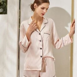 Womens Satin Pyjamas, Sleepwear, Christmas Gift, Gift For Her,Bridesmaids Pajamas, Loungewear, Long Sleeve With Short, Ladies Pjs, Hen Party 16 Womens Satin Pyjamas, Sleepwear, Christmas Gift, Gift For Her,Bridesmaids Pajamas, Loungewear, Long Sleeve With Short, Ladies Pjs, Hen Party -Jewellery Paradise il fullxfull.2818026401 9fy1