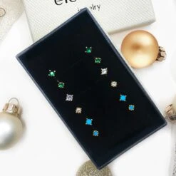 Front Back Earrings Gift Set • Christmas Gift • Gift Ready • Gift For Her • Gift For Mom • Stocking Stuffer • Christmas Jewelry