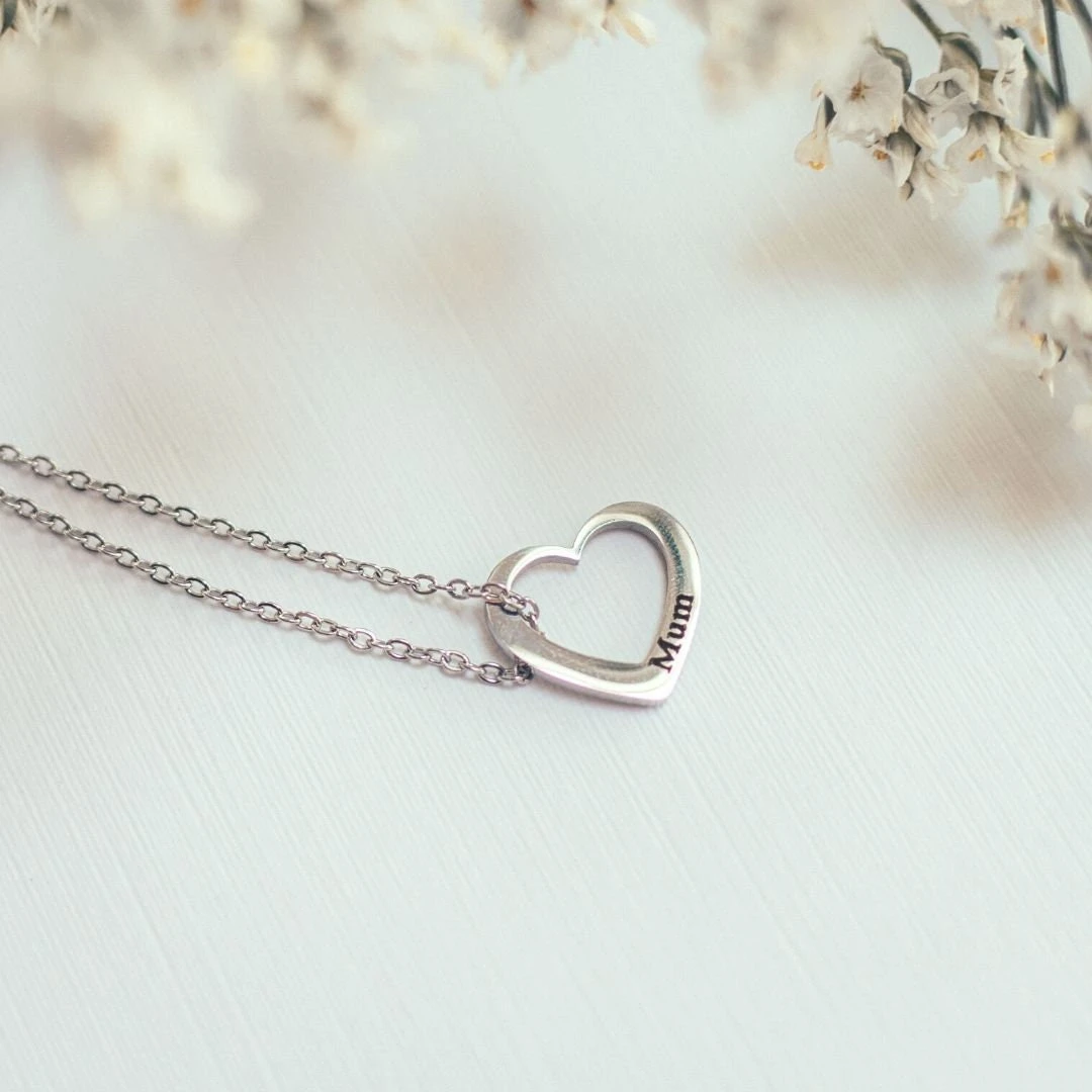 Heart Charm Name Necklace, Multiple Names, Family Charm Necklace, Mothers Necklace, 2 Hearts Necklace, Double Name Necklace, Christmas Gift 5 Heart Charm Name Necklace, Multiple Names, Family Charm Necklace, Mothers Necklace, 2 Hearts Necklace, Double Name Necklace, Christmas Gift - Image 3