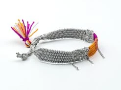 Royal Fuchsia Silver Adjustable Handwoven Bracelet With Tassel For Women, Festival Accessory, Matching Stacking Bracelet, Christmas Gift 8 Royal Fuchsia Silver Adjustable Handwoven Bracelet With Tassel For Women, Festival Accessory, Matching Stacking Bracelet, Christmas Gift -Jewellery Paradise il fullxfull.2993997318 pefm