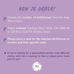 Mom And Family Birthstone Necklace Sterling Silver, Personalized Christmas Gift -Jewellery Paradise il fullxfull.3027103001 n1yr