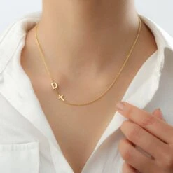 Sideways Initial Necklace, Letter Necklace, 925K Silver Letter Necklace, Initial Cross Necklace, Baptism Necklace, Christmas Gift, 11 Sideways Initial Necklace, Letter Necklace, 925K Silver Letter Necklace, Initial Cross Necklace, Baptism Necklace, Christmas Gift, -Jewellery Paradise il fullxfull.3038132456 sivz